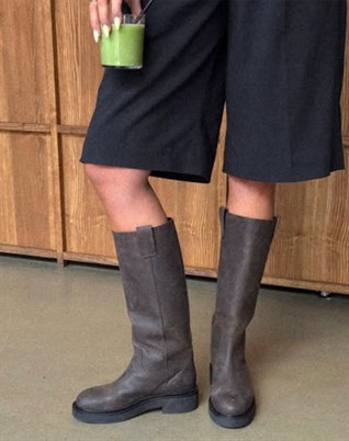 Madison Long Støvle - Brown Leather